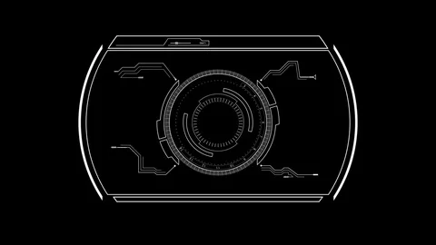 Empty HUD for your own text and infographic.PNG alpha. Stock Footage 78955270