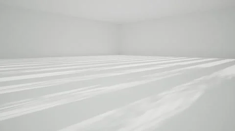 Empty huge white room,empty space interior, sunlight on the floor and shadows Stock Photos