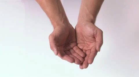 Empty human hands folding Video stock 11611427
