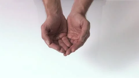 Empty human hands Stock Footage 11611354