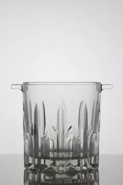 Empty ice bucket on white background Stock Photos