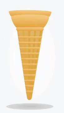 Empty ice cream cone Stock Illustration