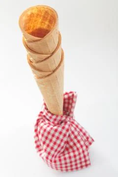 Empty ice-cream cones Stock Photos