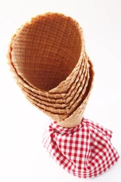 Empty ice cream cones Stock Photos