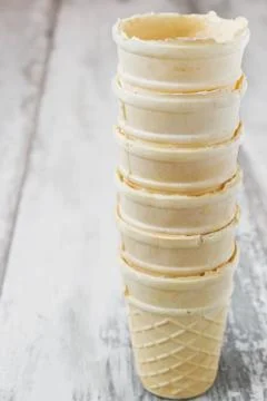 Empty ice cream cones Stock Photos