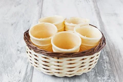 Empty ice cream cones Stock Photos