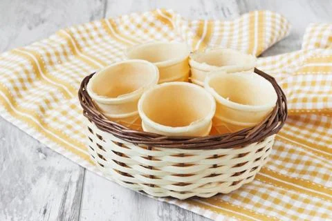 Empty ice cream cones Stock Photos