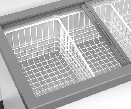 Empty ice cream freezer Stock Illustration