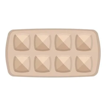 Empty ice cube tray waiting for water 스톡 일러스트