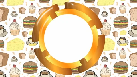 Empty icon with food Stock Footage 99792096