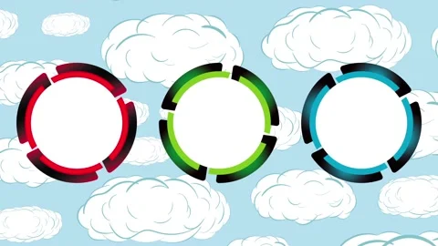 Empty icons in clouds Stock Footage 96377161