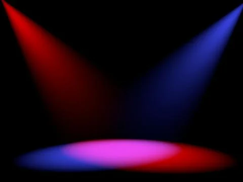 Empty illuminated scene. Light effects. Digital colorful illustration. 스톡 일러스트