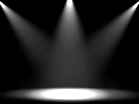 Empty illuminated scene. Light effects. Digital illustration. 스톡 일러스트