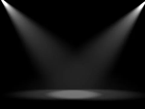 Empty illuminated scene. Light effects. Digital illustration. 库存插图