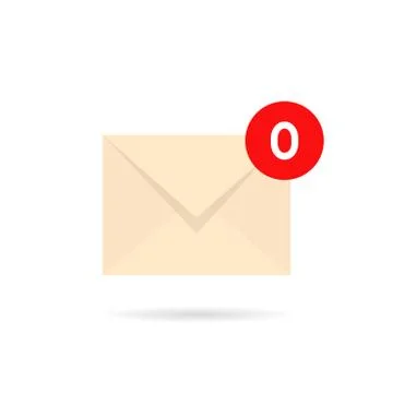 Empty inbox with zero mail Stock Illustration