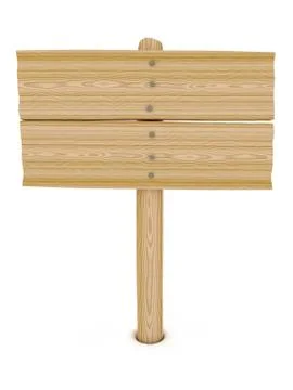 Empty indicative sign (done in 3d, isolated) Stock Illustration