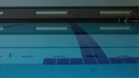 Empty Indoor Swimming Pool Stock Footage 76917358