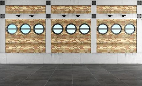 Empty industrial interior Illustrazione stock