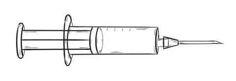 Empty injection Stock Illustration