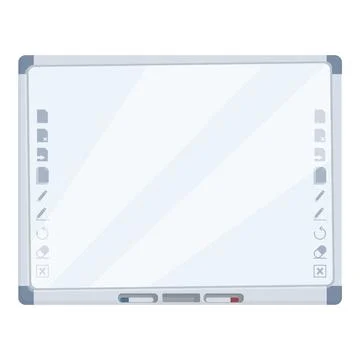 Empty interactive board icon cartoon vector. Display data monitor Stock Illustration