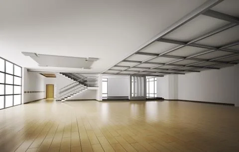 Empty interior 3d Stock Illustration