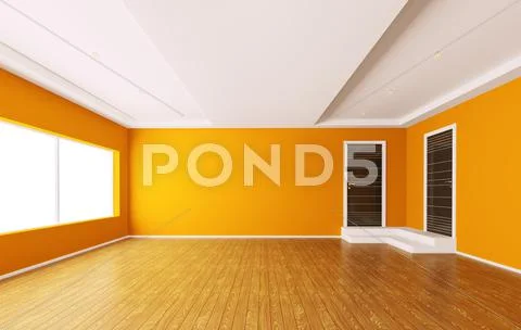 Empty interior 3d Stock Illustration