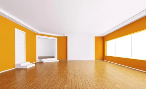 Empty interior 3d Stock Illustration