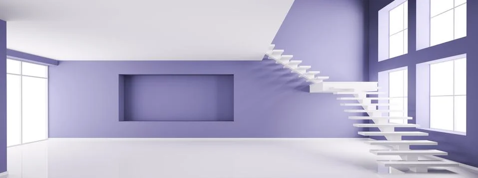 Empty interior 3d render Stock Illustration