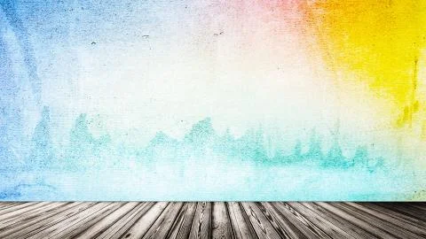 Empty interior background. 3d rendering Foto stock