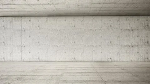 Empty interior. Concrete frontal 3d render 库存插图