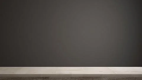 Empty interior design concept, wooden vintage table or shelf closeup, zen moo イラスト素材
