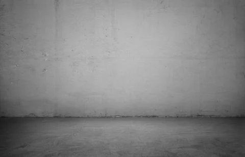Empty interior for design, white concrete wall and black wooden floor Stock Photos