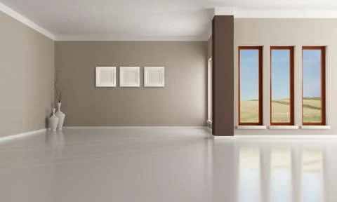 Empty interior Stock Illustration