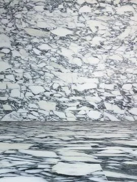 Empty interior with marble texture Stock Photos