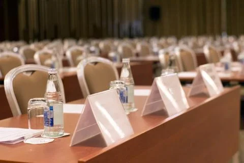 Empty Interior of modern conference hall. Stock Photos