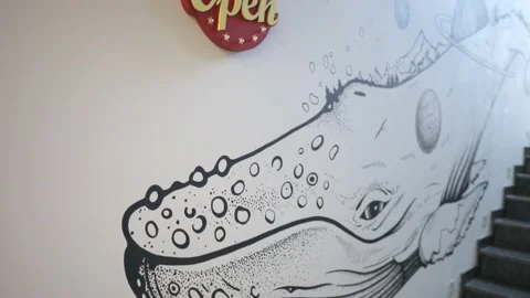 Empty Interior Of Modern Design Office nobody no people Stock Footage 144552937