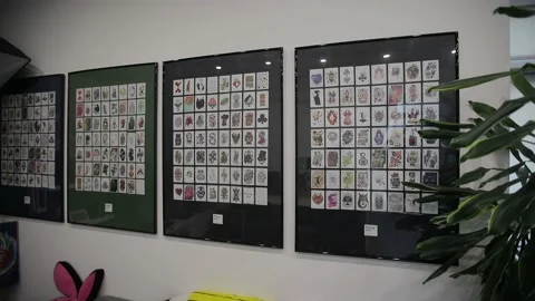 Empty Interior Of Modern Design Office nobody no people Stock Footage 144553835