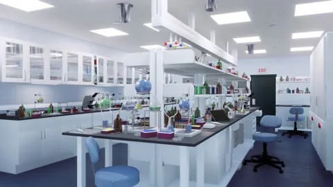 futuristic science laboratory