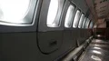 Empty interior of old airliner HD Footage