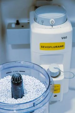 Empty interior operating room and modern equipment in hospital. Medical device Stock Photos