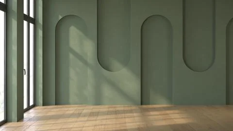 Empty interior room 3d illustration Stock Illustration