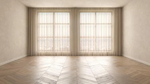 Empty interior room 3d illustration Stock Illustration