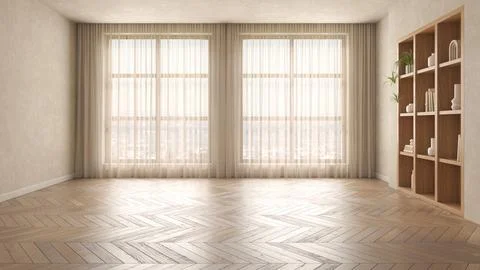 Empty interior room 3d illustration Stock Illustration