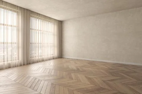 Empty interior room 3d illustration Stock Illustration