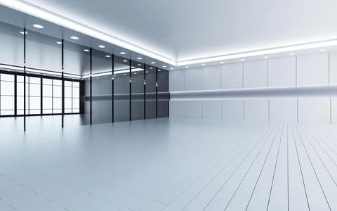Empty interior room, 3d rendering. Stock Illustration