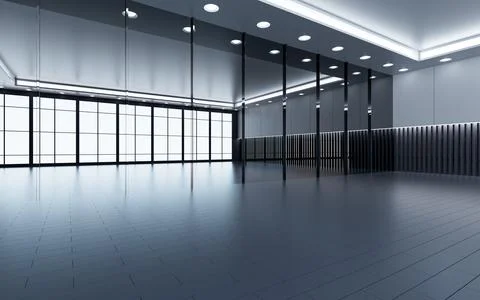 Empty interior room, 3d rendering. Stock Illustration