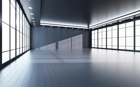Empty interior room, 3d rendering. Stock Illustration