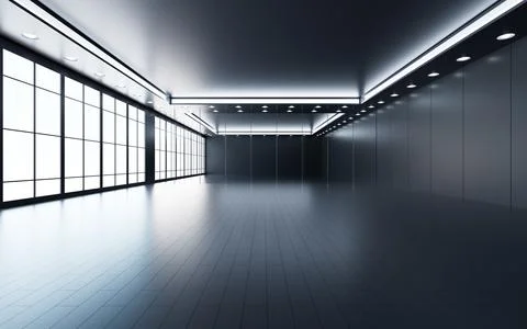 Empty interior room, 3d rendering. Stock Illustration