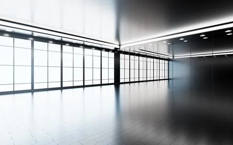 Empty interior room, 3d rendering. Stock Illustration