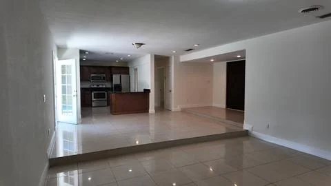 Empty Interior Room with Natural Light in Palmetto Bay, Florida 写真素材